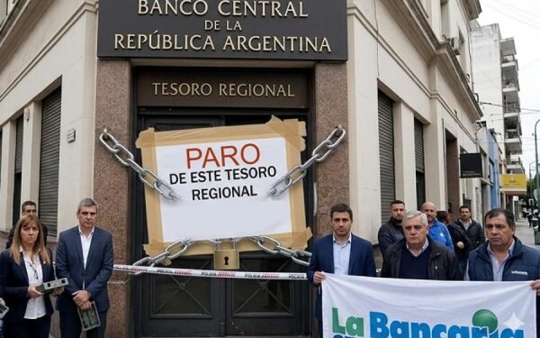 Bancarios convocaron a un paro nacional en el Banco Central y el Banco Hipotecario.