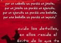 Proverbio inglés del día: “Por un clavo se pierde una herradura, por una herradura un caballo y por un caballo un caballero”