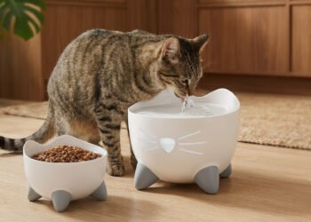 Los veterinarios aconsejan: el agua de los gatos debe estar apartada de la comida