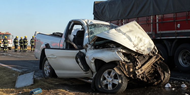 Trágico accidente entre una camioneta y un camión en la Autopista Córdoba-Rosario: una mujer perdida y dos heridos