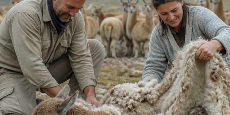 Mónica Reinsch y Eric Agustín transforman guanacos en una valiosa fuente de fibra